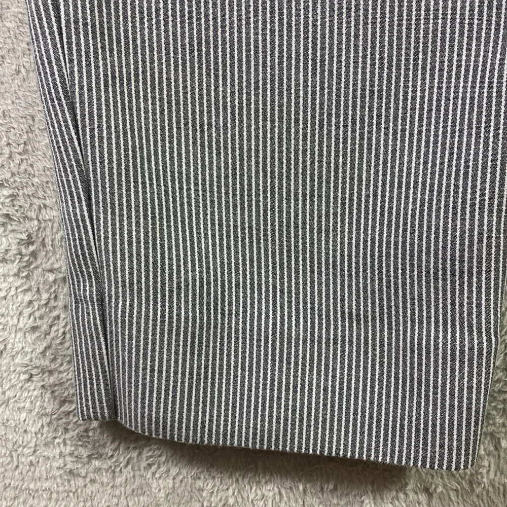 J Jill Pants Women Slim Ankle Size 12 Gray & White Elastic Waist Pockets